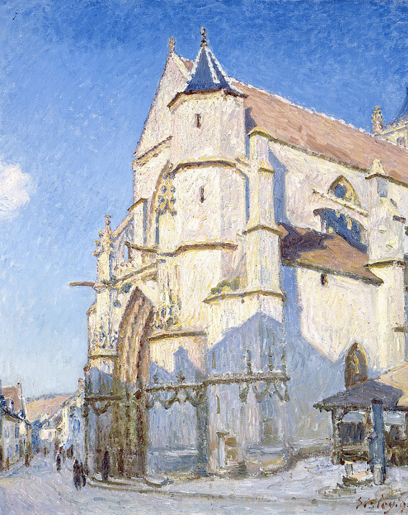 The Church at Moret, Evening by Sisley