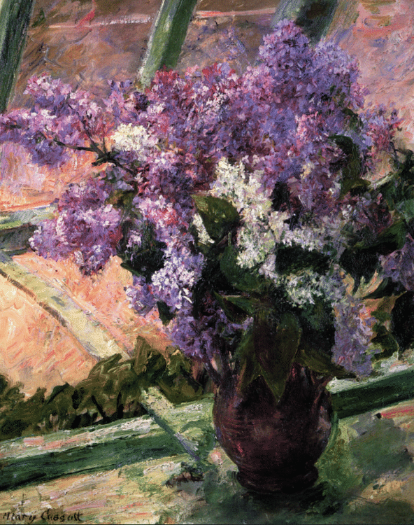 Lilacs in a Window by Cassatt