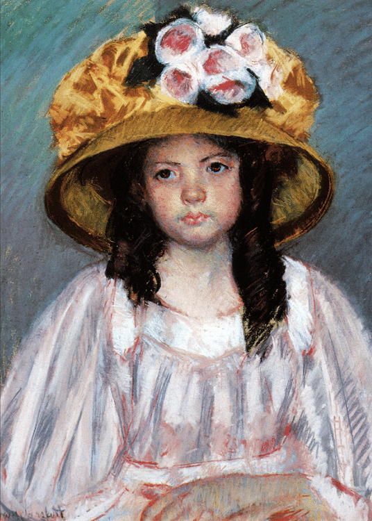Girl in a Large Hat by Cassatt