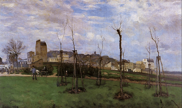 View of Montmarte from the Cité des Fleurs by Sisley