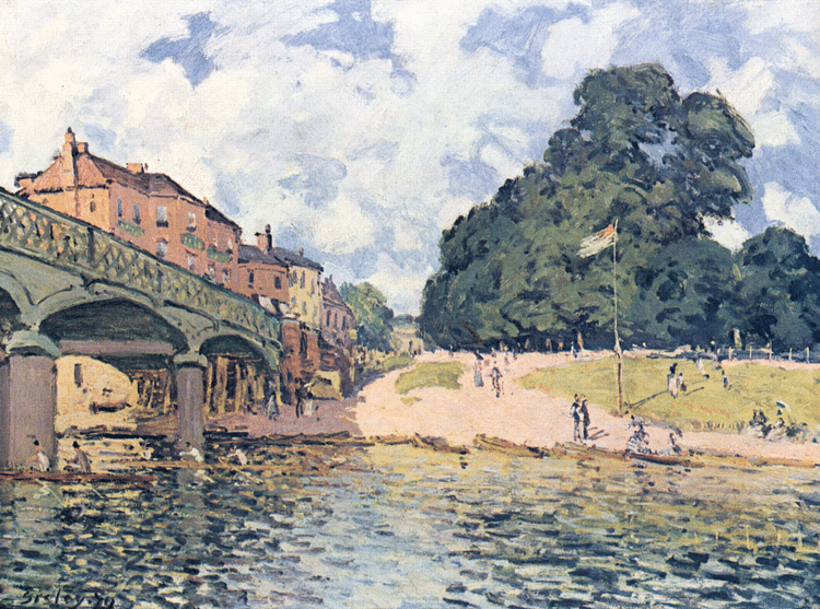 The Bridge at Hampton Court by Sisley