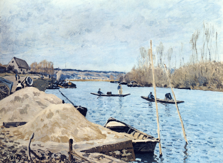 The Seine at Port-Marly, Piles of Sand by Sisley