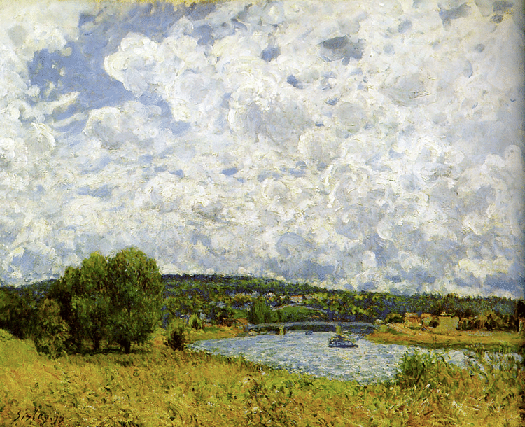The Seine at Suresnes by Sisley