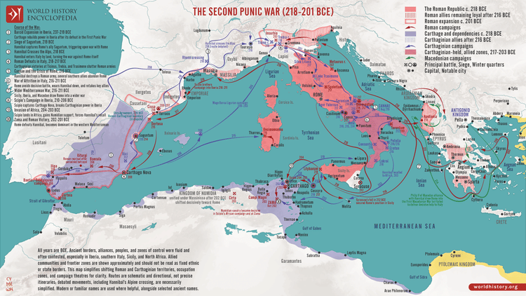 The Second Punic War 218 201 BCE Illustration World History the-second-punic-war-218-201-bce-illustration-world-history