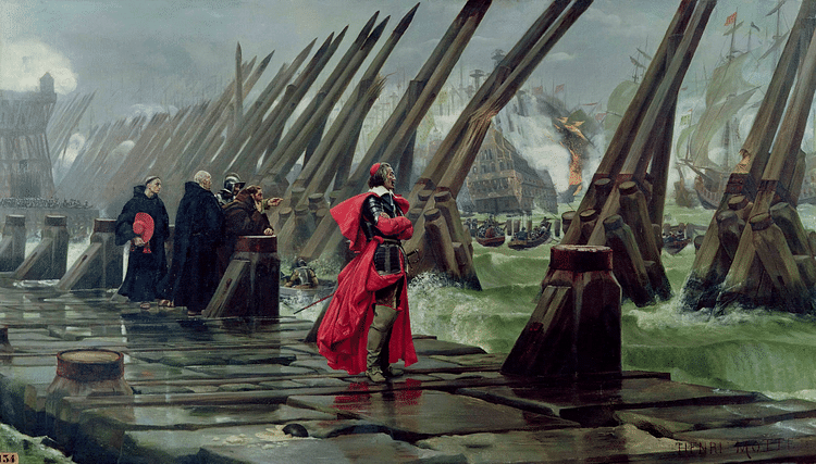 Richelieu on the Sea Wall of La Rochelle