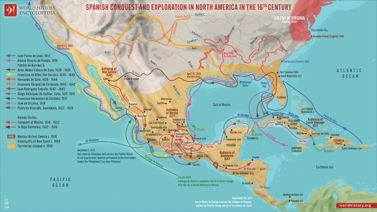 Spanish Colonisation Map 7 Maps of the Spanish Colonial Empire - World History Encyclopedia