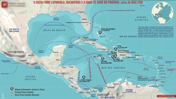 Mapa da Conquista Espanhola no Norte da América do Sul
