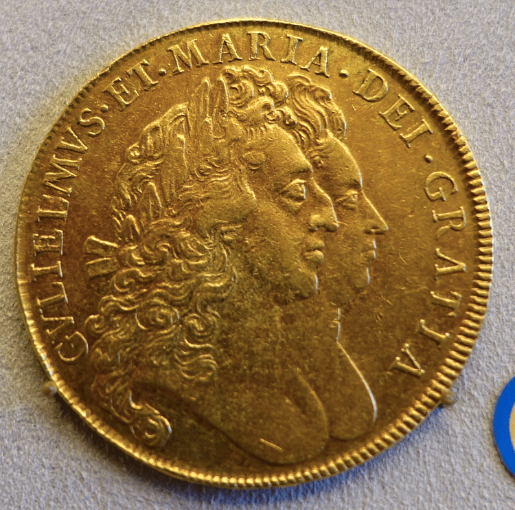 Coin of William III & Mary II of England