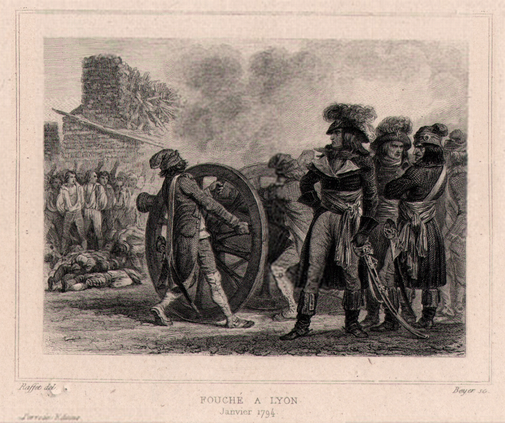 Fouché Executing Federalist Prisoners in Lyon By Cannon