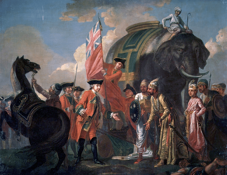 Robert Clive & Mir Jafar at Plassey