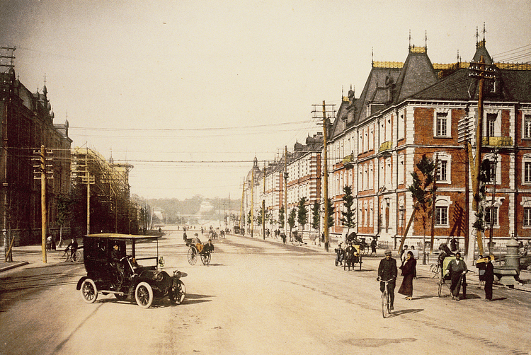 The Headquarters of the Mitsubishi Corporation in Tokyo, 1920.