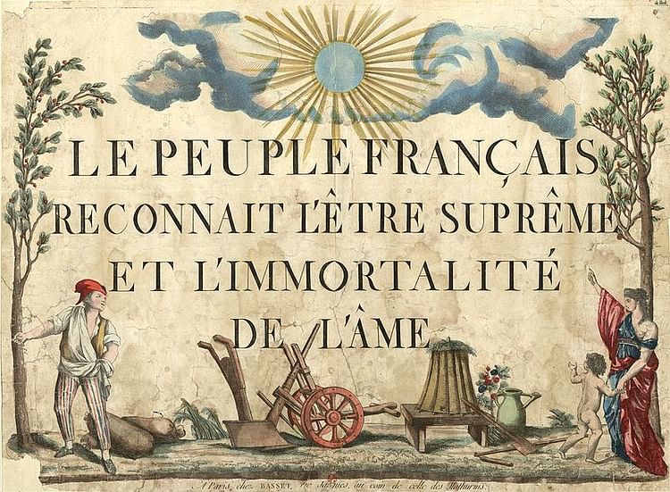 The People of France Recognize the Supreme Being and the Immortality of the Soul