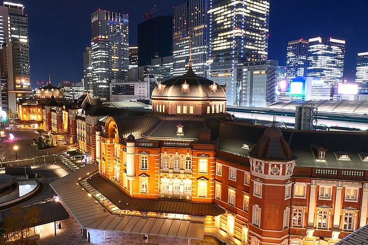 Tokyo Station at Night in 2020