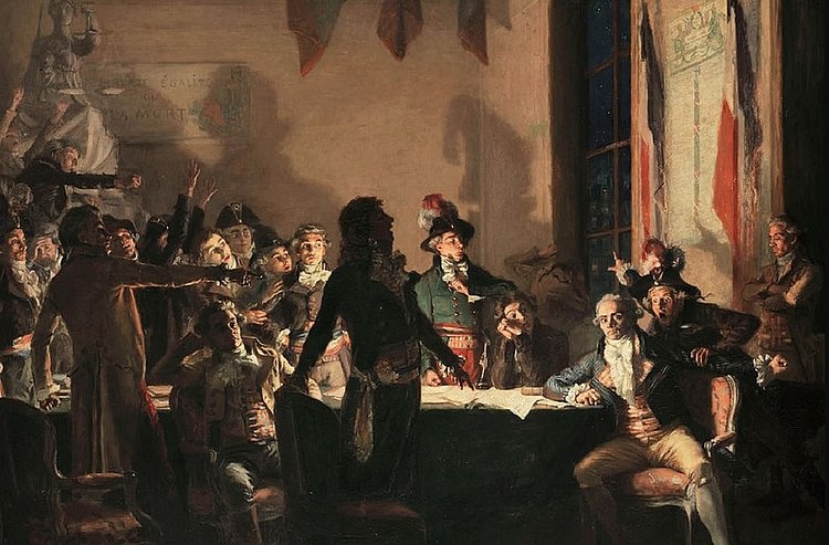 Saint-Just and Robespierre at the Hôtel de Ville, on the night of 9 Thermidor Year II
