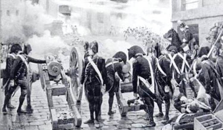 Bonaparte's Guns Fire on the Royalist Mob, 13 Vendémiaire Year IV
