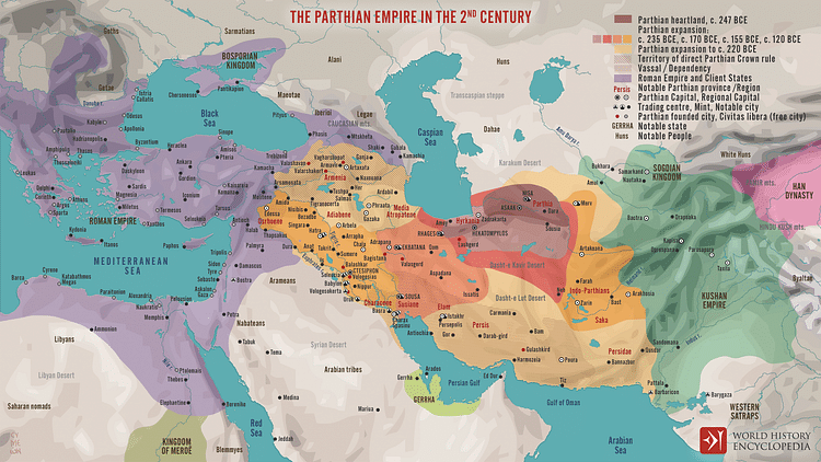 The Parthian Empire in the 2nd Century