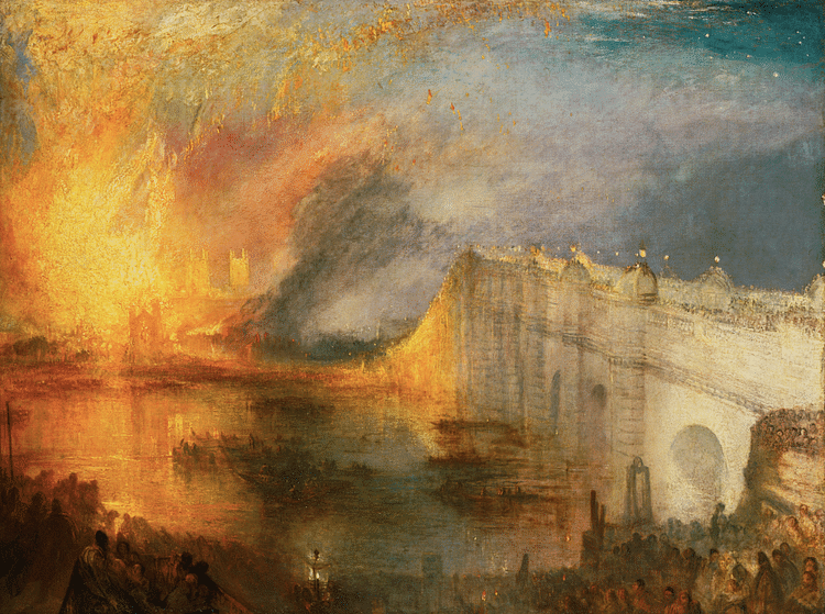 The Burning of Parliament by Turner