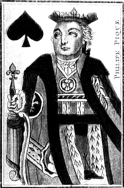 Caricature of Philippe Égalité as the King of Spades