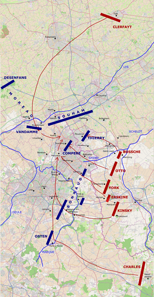 Allied Plan of Attack for the Battle of Tourcoing