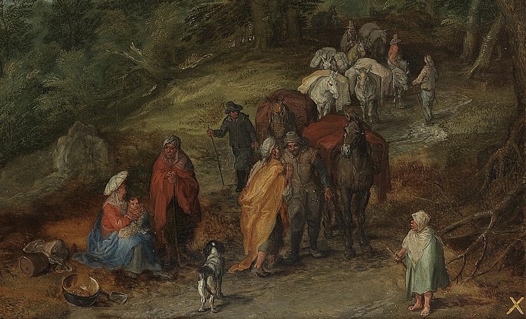 Gathering of Gypsies in the Wood (Detail)