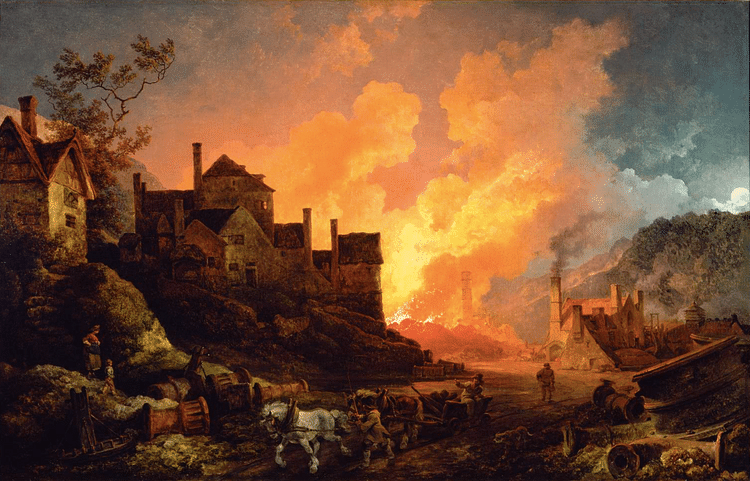 Coalbrookdale by Night by Philippe Jacques de Loutherbourg