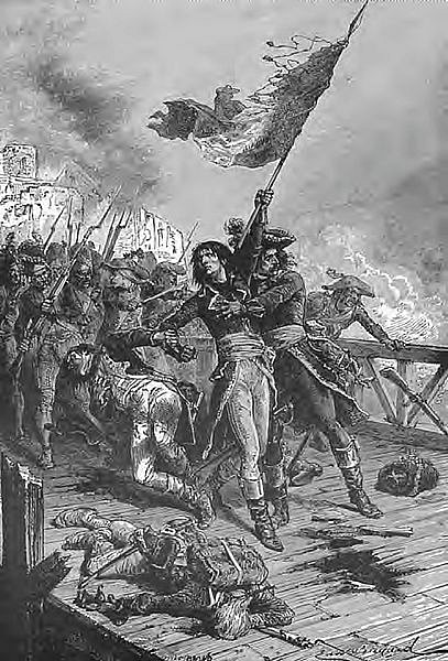 Bonaparte Leading the Charge at Arcole, 15 November 1796