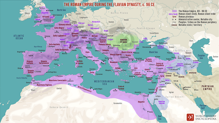 The Roman Empire during the Flavian Dynasty, 69 - 96 CE