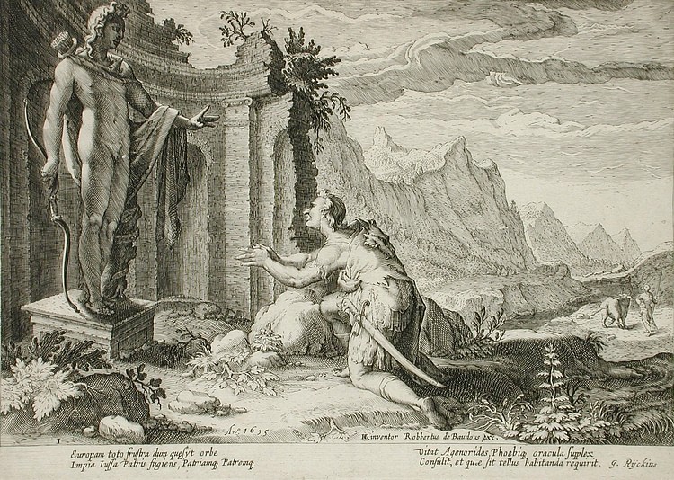 Cadmus Asks the Delphic Oracle Where He Can Find his Sister, Europa