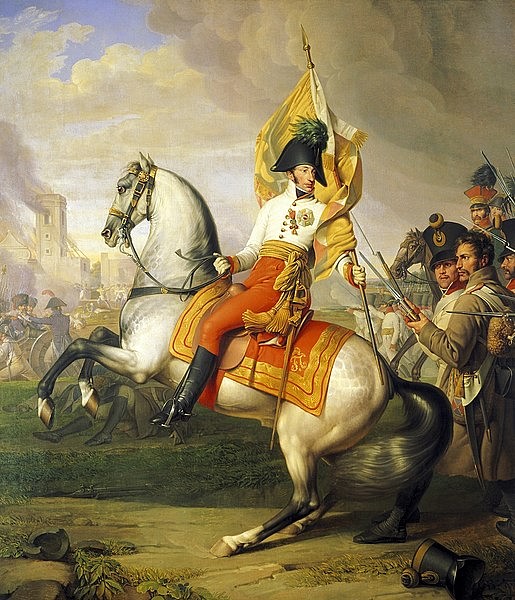 Archduke Charles Leads a Charge at the Battle of Aspern-Essling