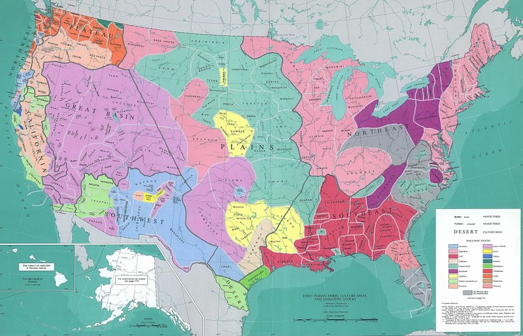 Map of Native American Nations in the USA