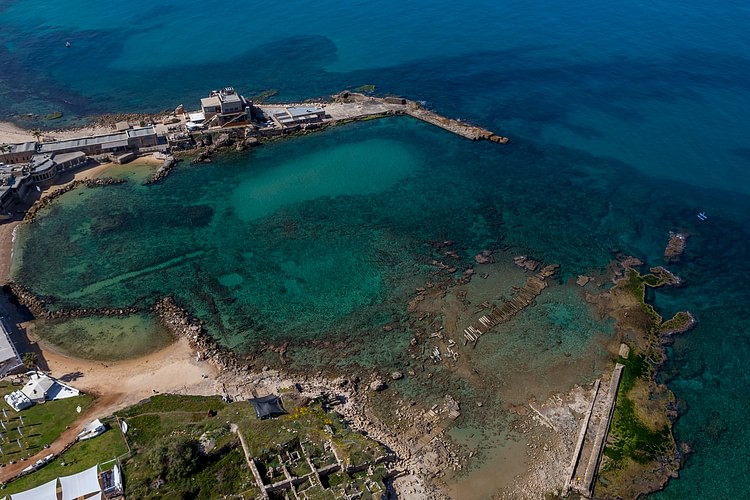 Aerial View of Herod's Harbor