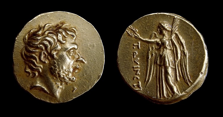 Gold Coin of Titus Quinctius Flamininus