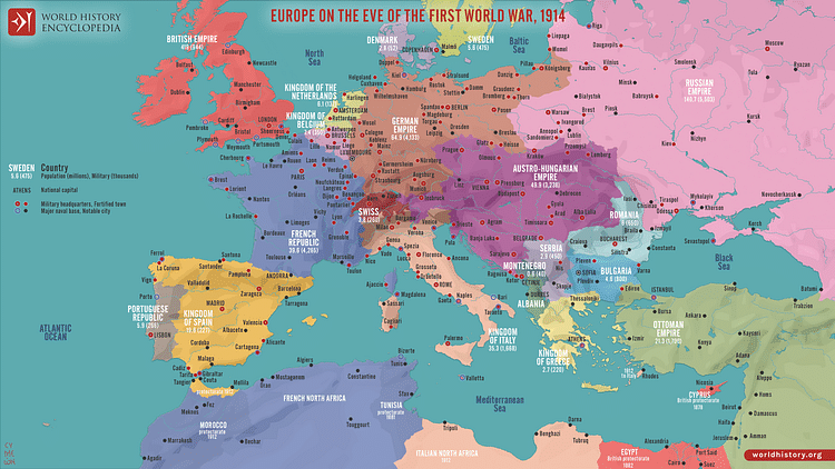 Europe on the Eve of the First World War, 1914