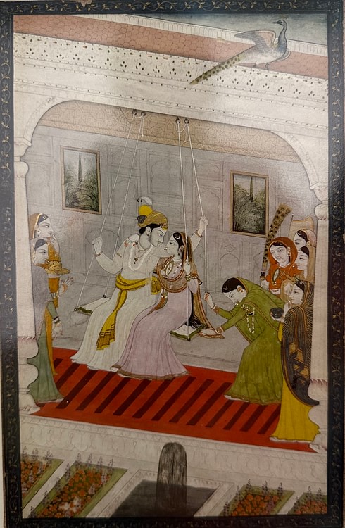 Raga Hindola Miniature Painting