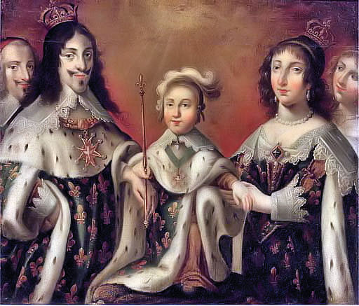 Louis XIII, Anne of Austria, and Their Son Louis XIV