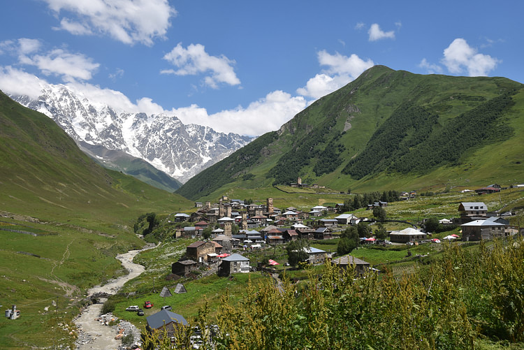 View of the Caucasus Mountains in Svaneti, Georgia