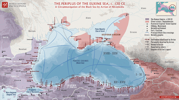 The Periplus of the Euxine Sea, c. 130 CE
