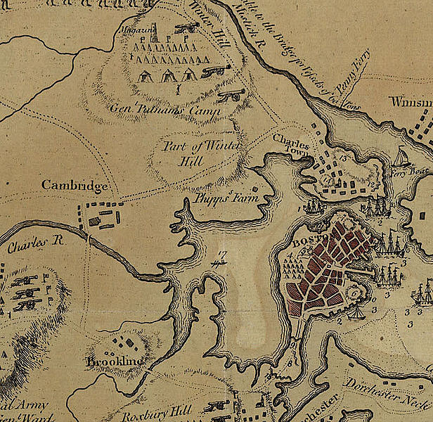 Map of Boston, 1775