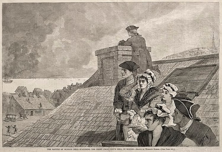 Bostonians Watch the Battle of Bunker Hill