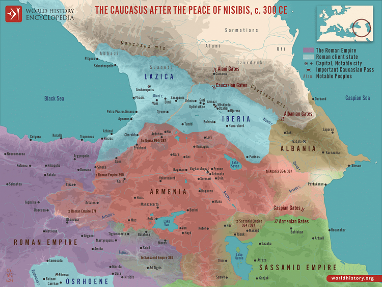 The Caucasus after the Peace of Nisibis, c. 300 CE