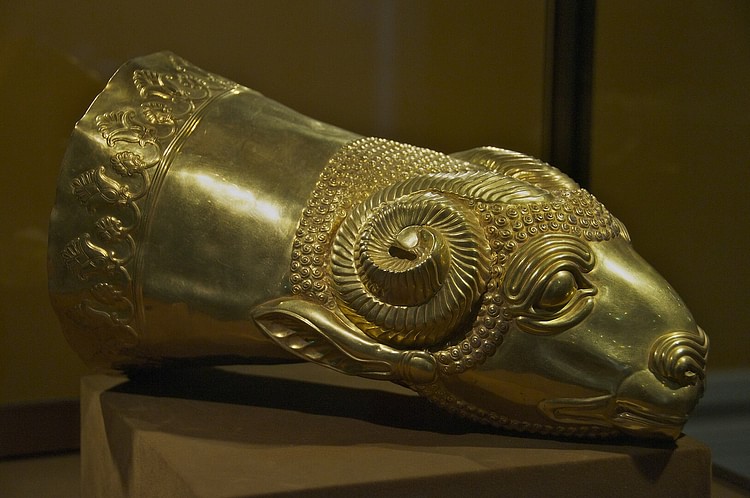 Gold Rhyton in the Shape of a Ram's Head