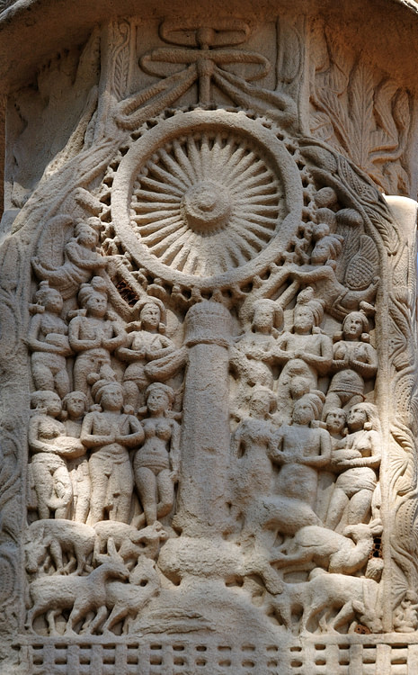 Ashoka Visiting the Deer Park, Sanchi Stupa