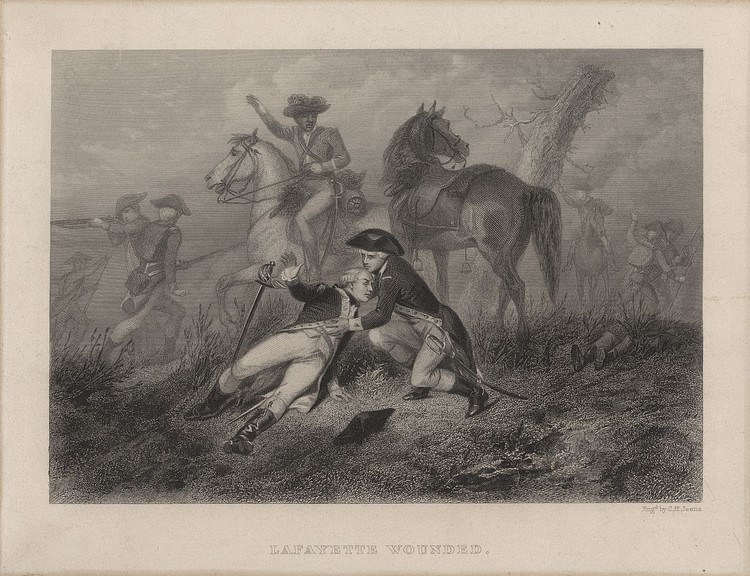 Lafayette Wounded at the Battle of Brandywine