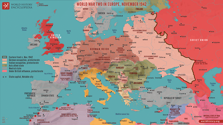 World War Two in Europe, November 1942