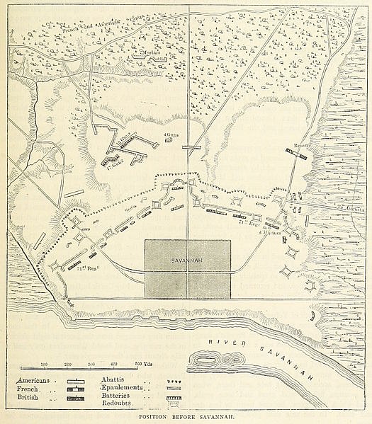 Map of the Siege of Savannah