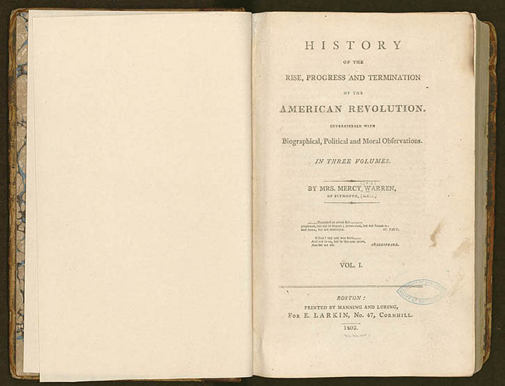 History of the Rise, Progress, and Termination of the American Revolution