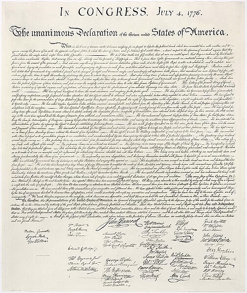 US Declaration of Independence