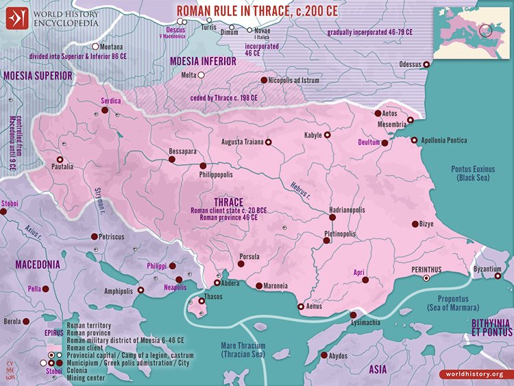 Roman Rule in Thrace, c. 200 CE