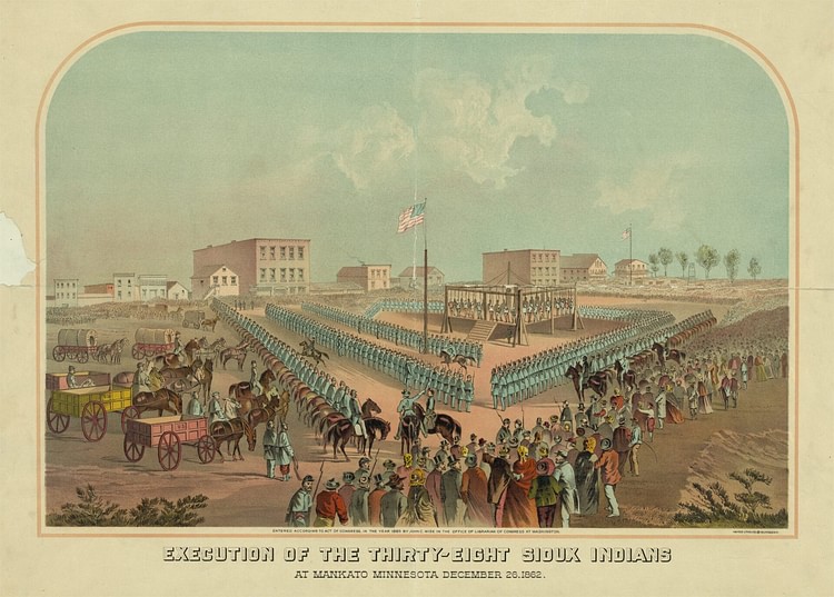 Mass Hanging of Dakota Sioux in Mankato, Minnesota
