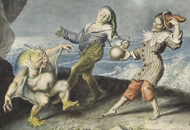 Caliban, Stephano, and Trinculo